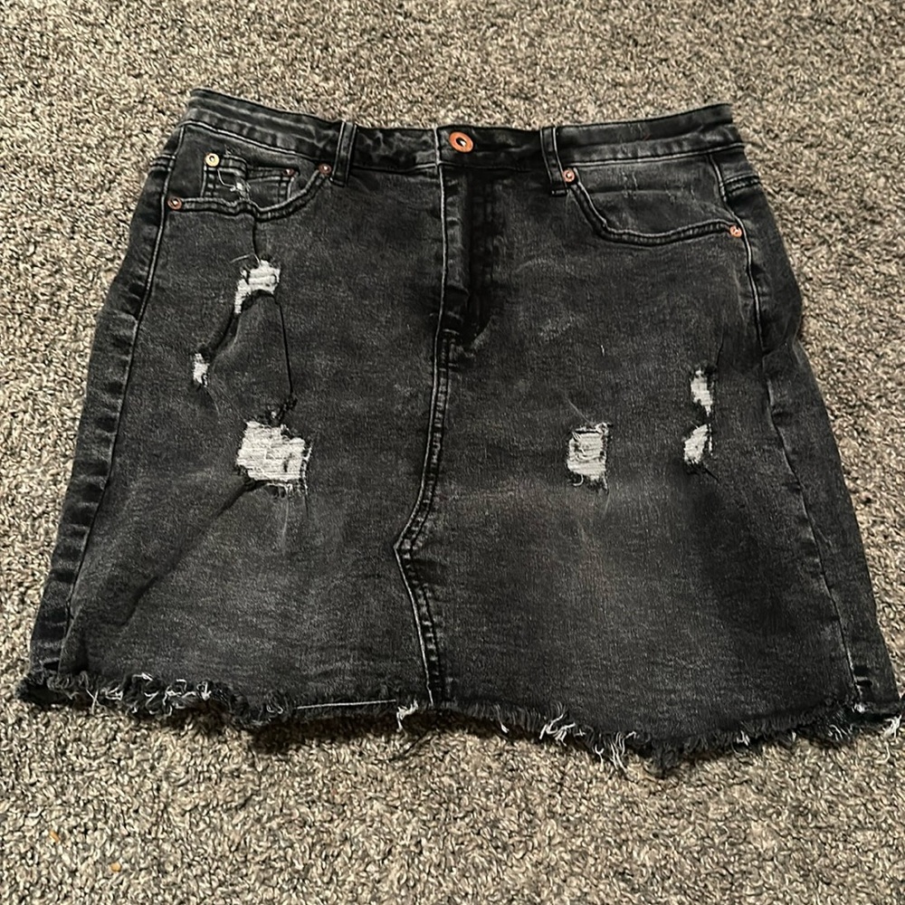 Denim Black Jean Skirt Size Medium